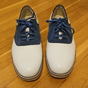 Saddle Shoes - White and Blue